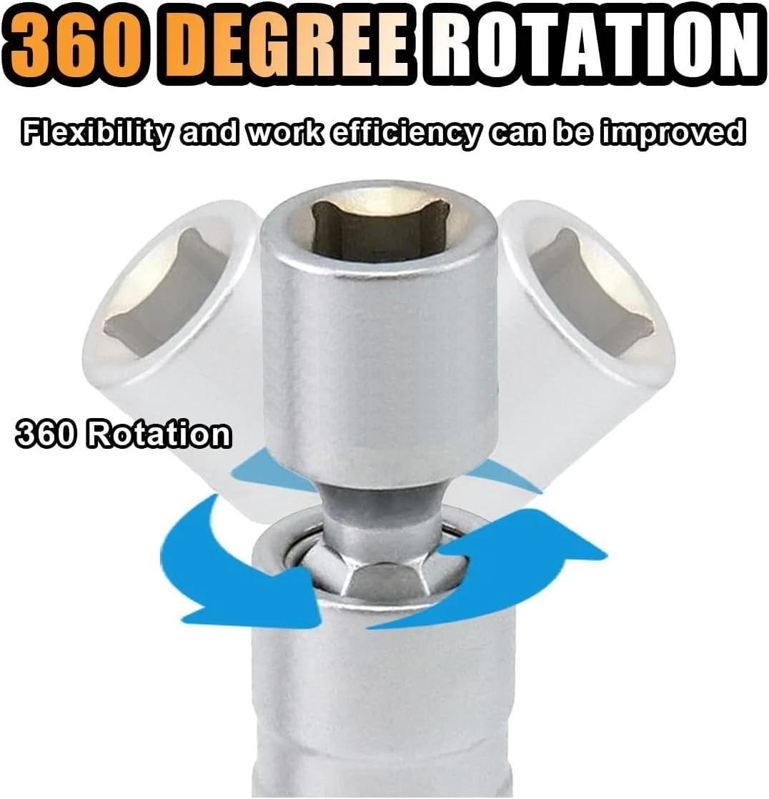 5/8 Magnetic Swivel Spark Plug Socket 16mm-Short for Effortless Removal
