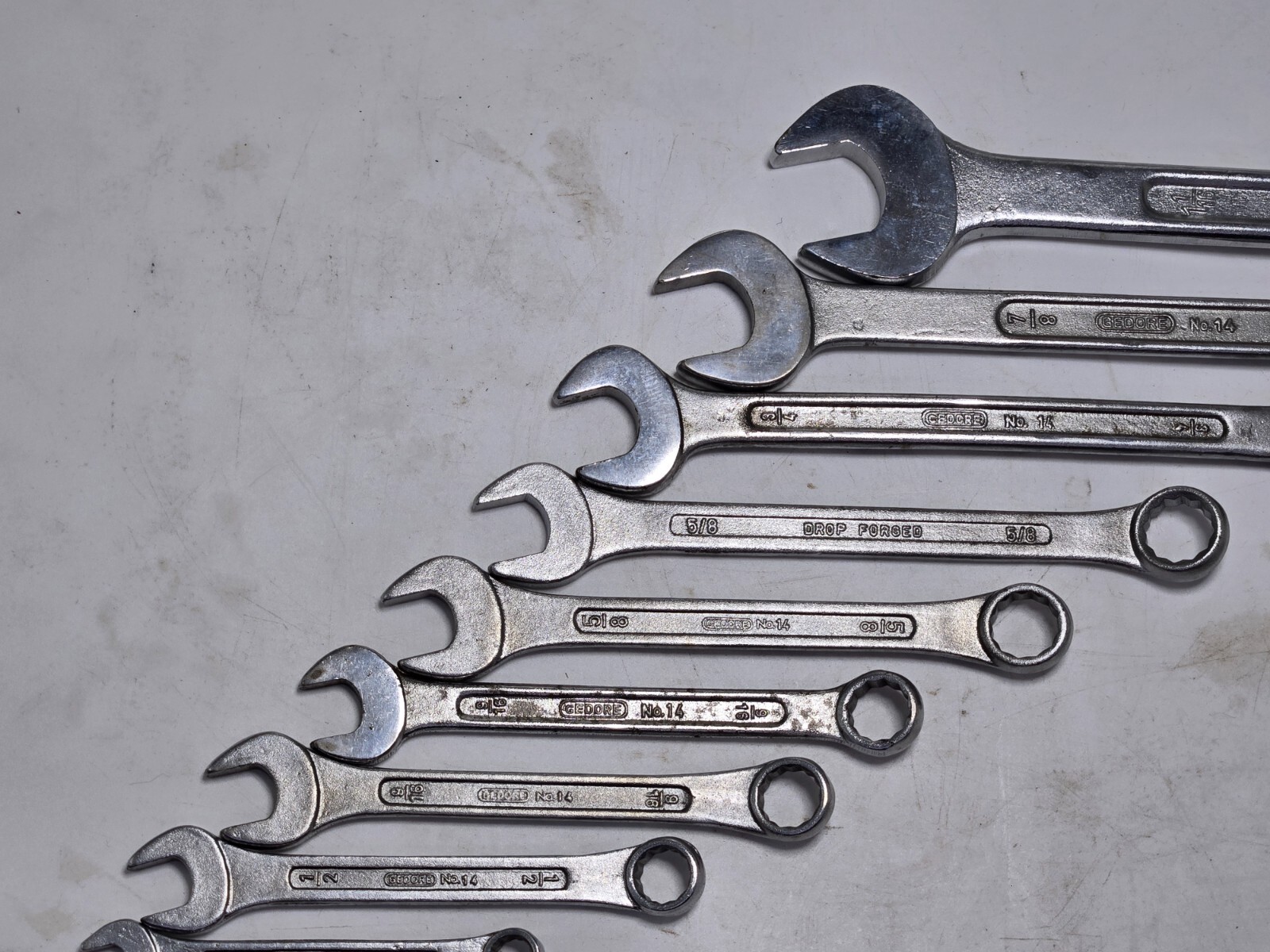 Gedore SAE & Metric Combination & Double Wrench Lot of 15 * Made In India *