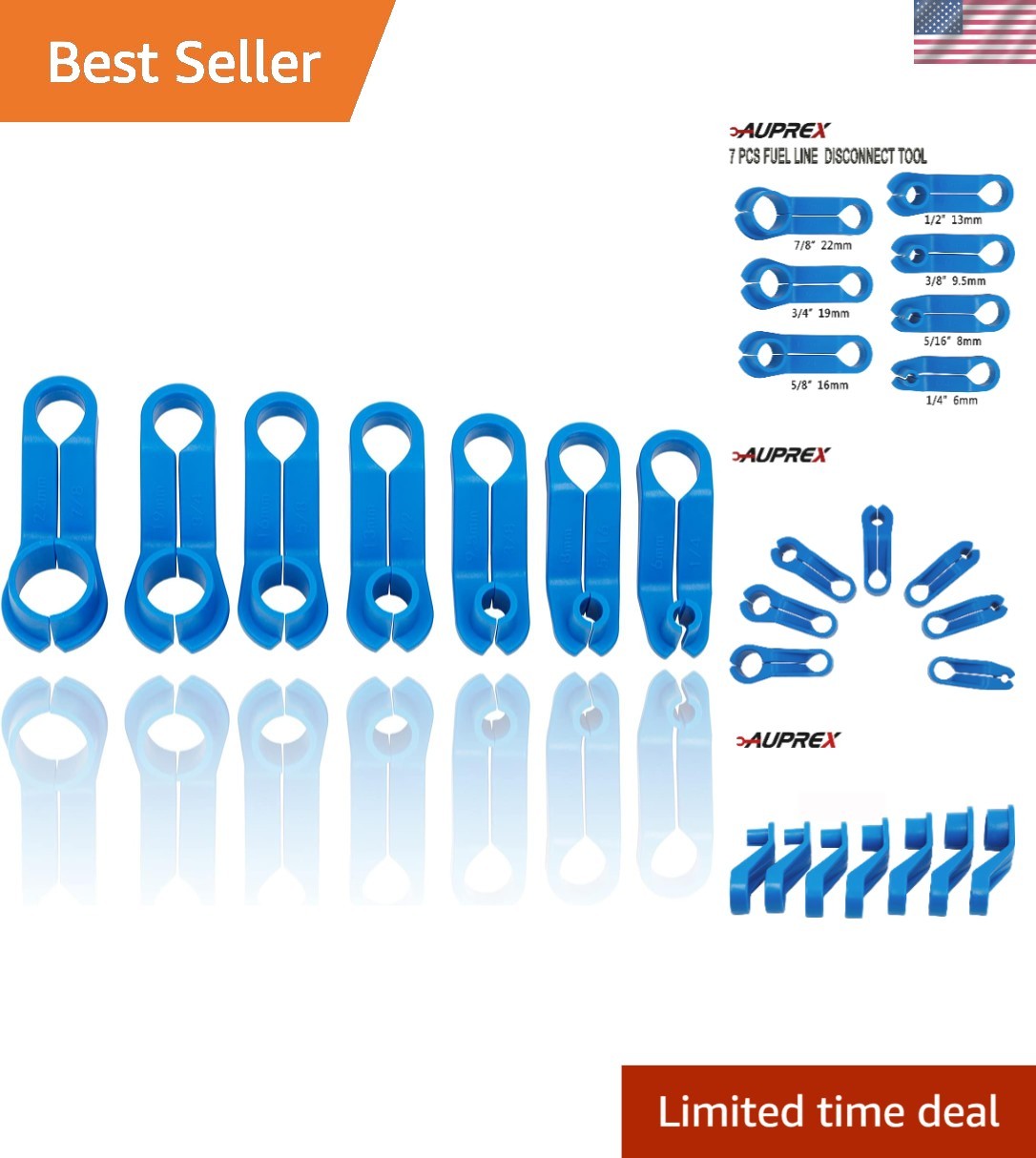 Versatile 7-Piece Disconnect Tool Set: Works with Most Ford, GM, Mazda Models