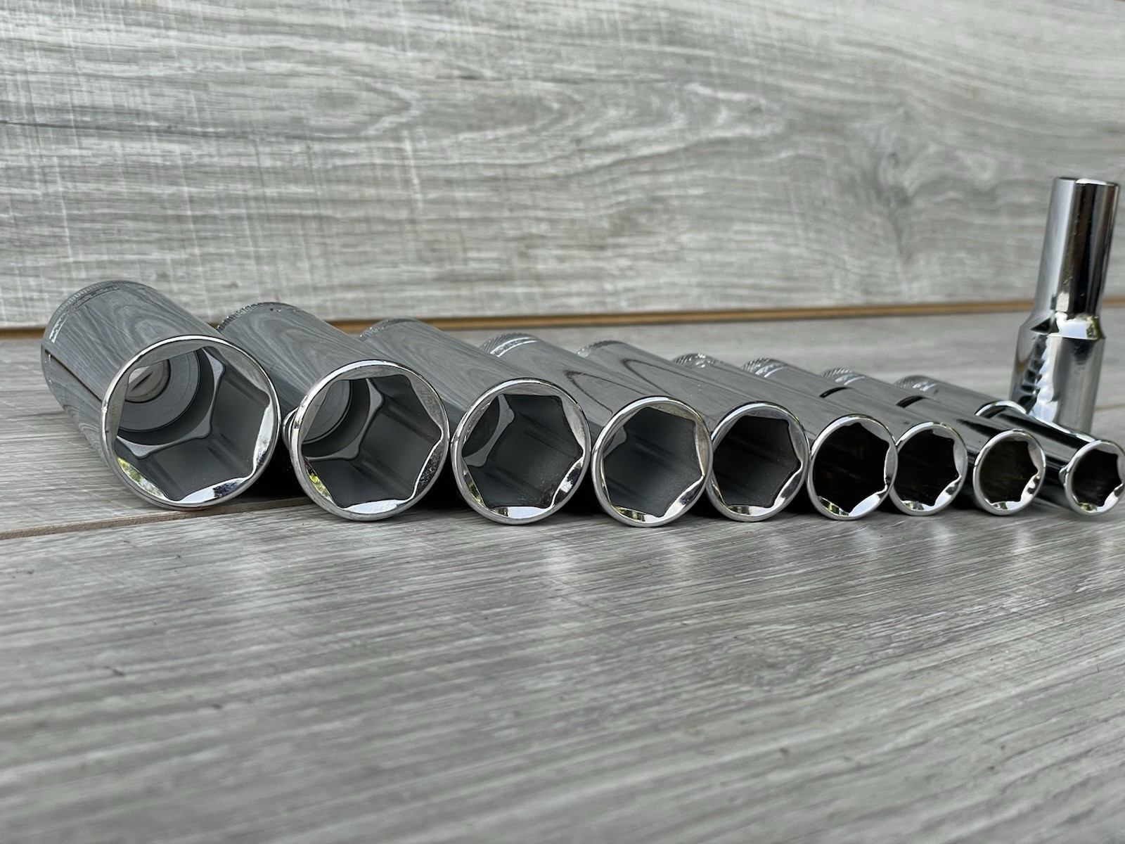 *NEW* DeWalt 10 Piece SAE 6 Point Socket Set For 1/2″ Inch Drive 7/16in – 1in