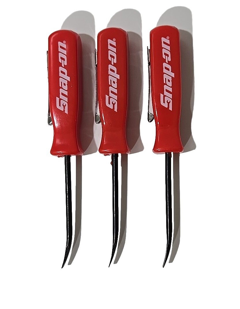 3X Red Snap on tools Promo PRY BAR screwdrivers per order pocket Clip NEW + GIFT