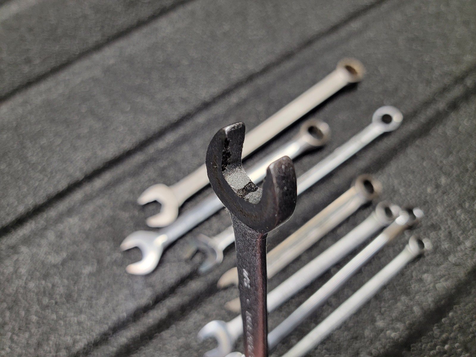 Vintage USA SAE combination wrench lot Proto Bonney K-D Indestro 8 Piece
