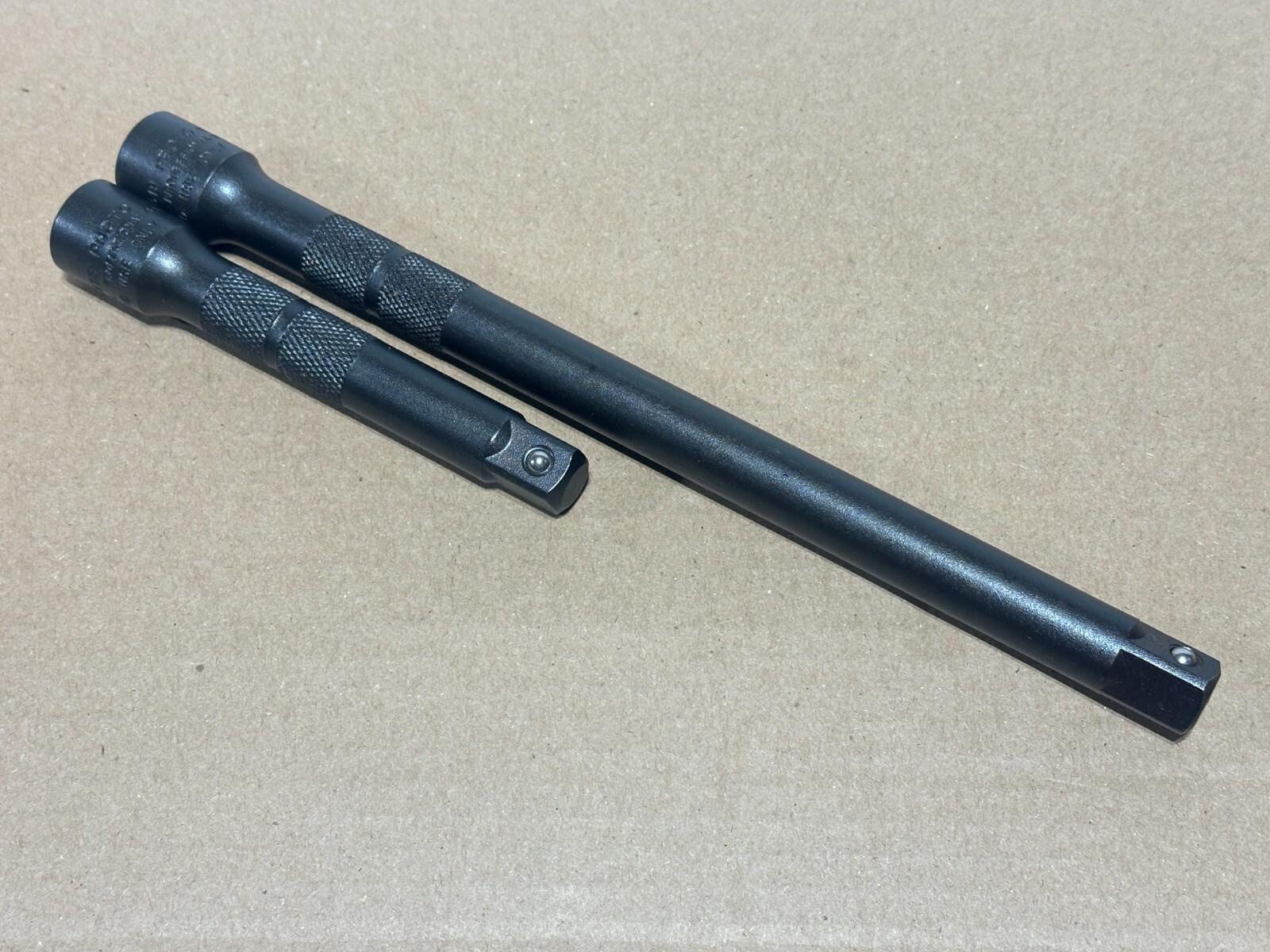 NEW Proto Tools USA 2pc 1/2″ Drive Black Knurled Extension Set, 5″ & 10″ Long
