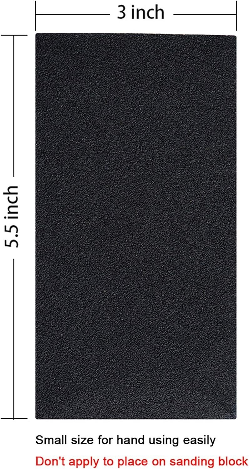 Sandpaper Assorted Wet/Dry, 102 Pieces 60 to 3000 Grit Sandpaper Assortment