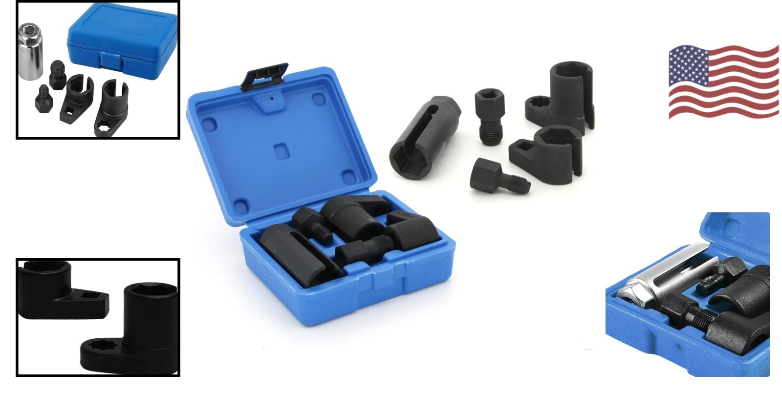 High-Performance O2 Sensor Removal Tool Set – Chrome Vanadium Steel, 3/8 & 1/2″