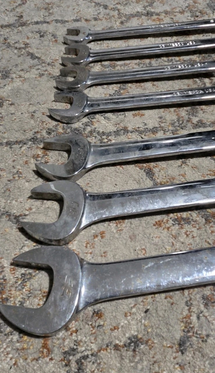 7 Snap On Wrenches OEXM320A-32mm, 30mm, 29mm,24mm,23mm, 22mm, 21mm VINTAGE