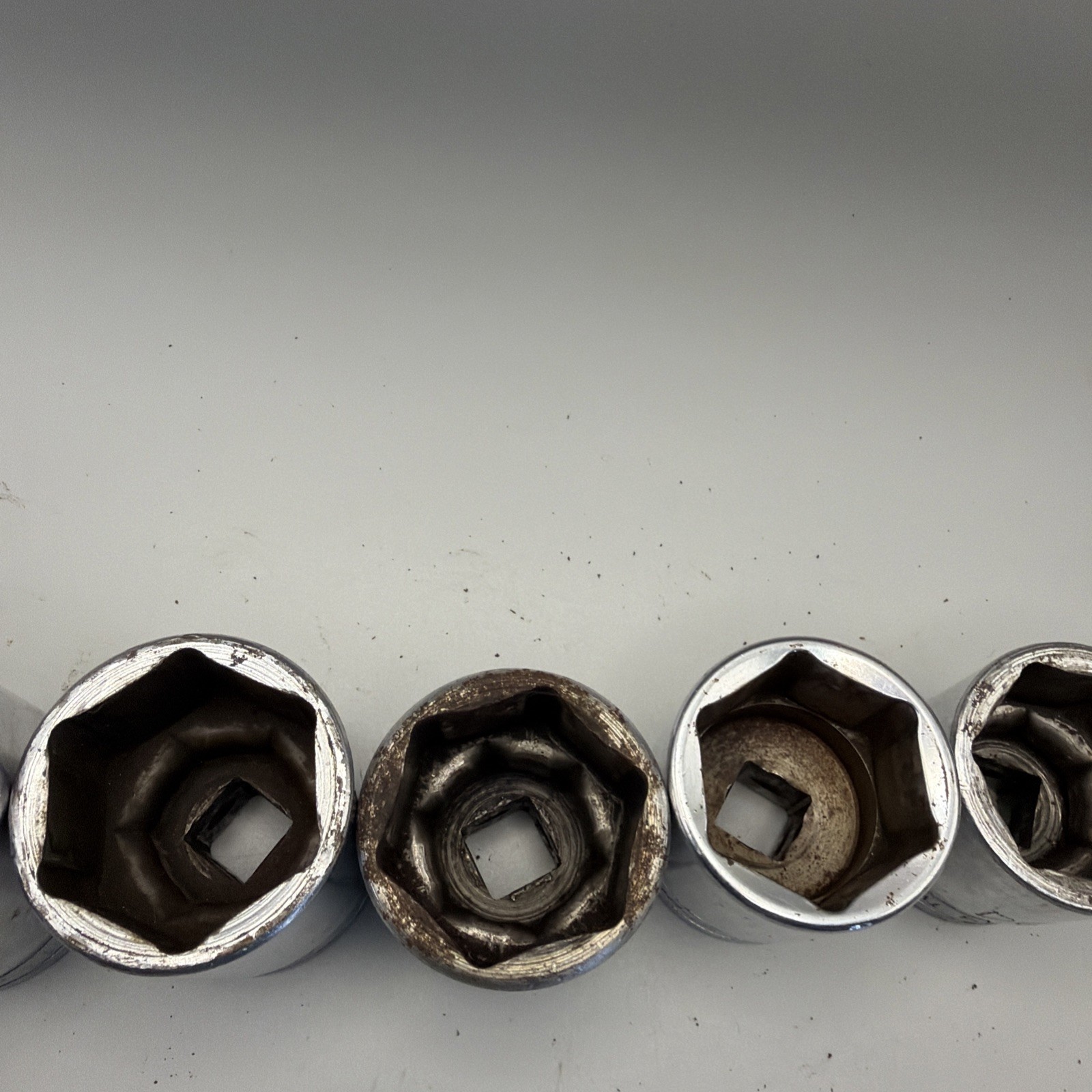 Snap-On Tools USA 6pc Large SAE 1-3/16″ to 1-1/2″ Socket Set Lot, 1/2″ Drive