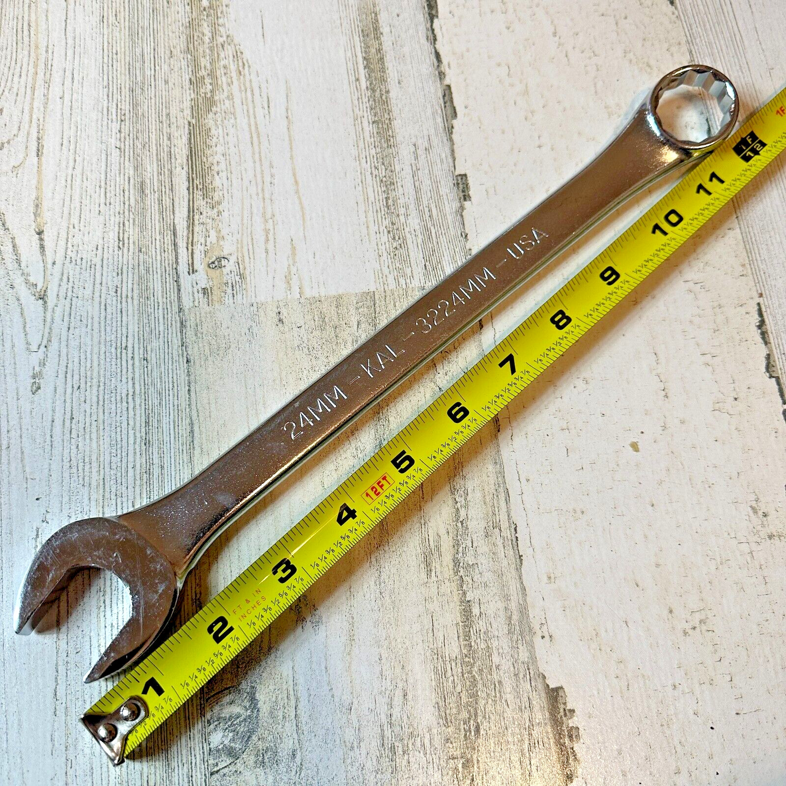 24mm METRIC COMBINATION 12-pt WRENCH by KAL Made in USA 3224