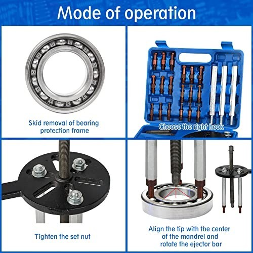 21 in 1 Bearing Puller Set – Multifunctional Three-Jaw & Curved Hook Tool, Heavy