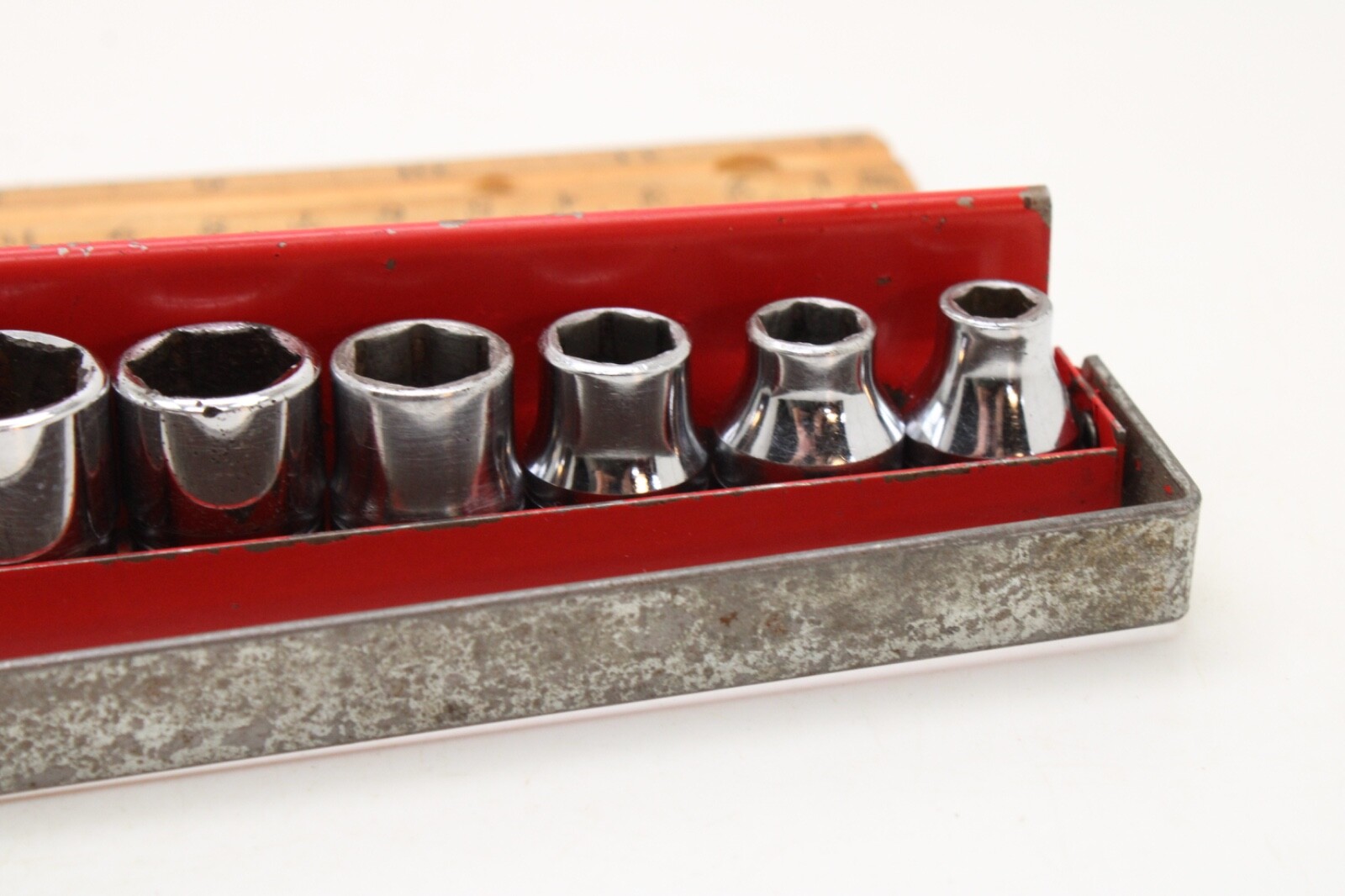 Snap On FS081-FS281 1/4″-78″ 3/8″ Drive 6 Point 11 Piece Shallow Sockets Set USA