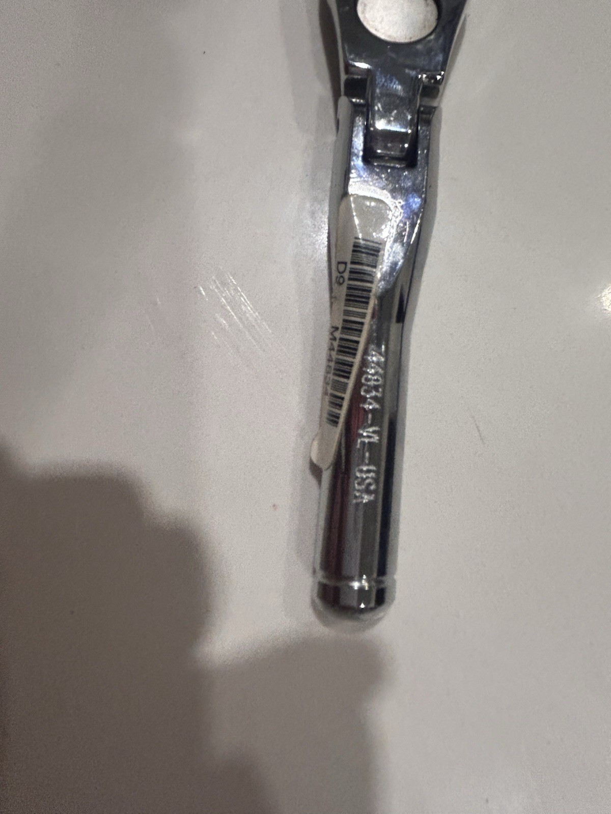 Sears Craftsman USA Nos 3/8” Drive Stubby Flex Head Ratchet 44834 Full Polish