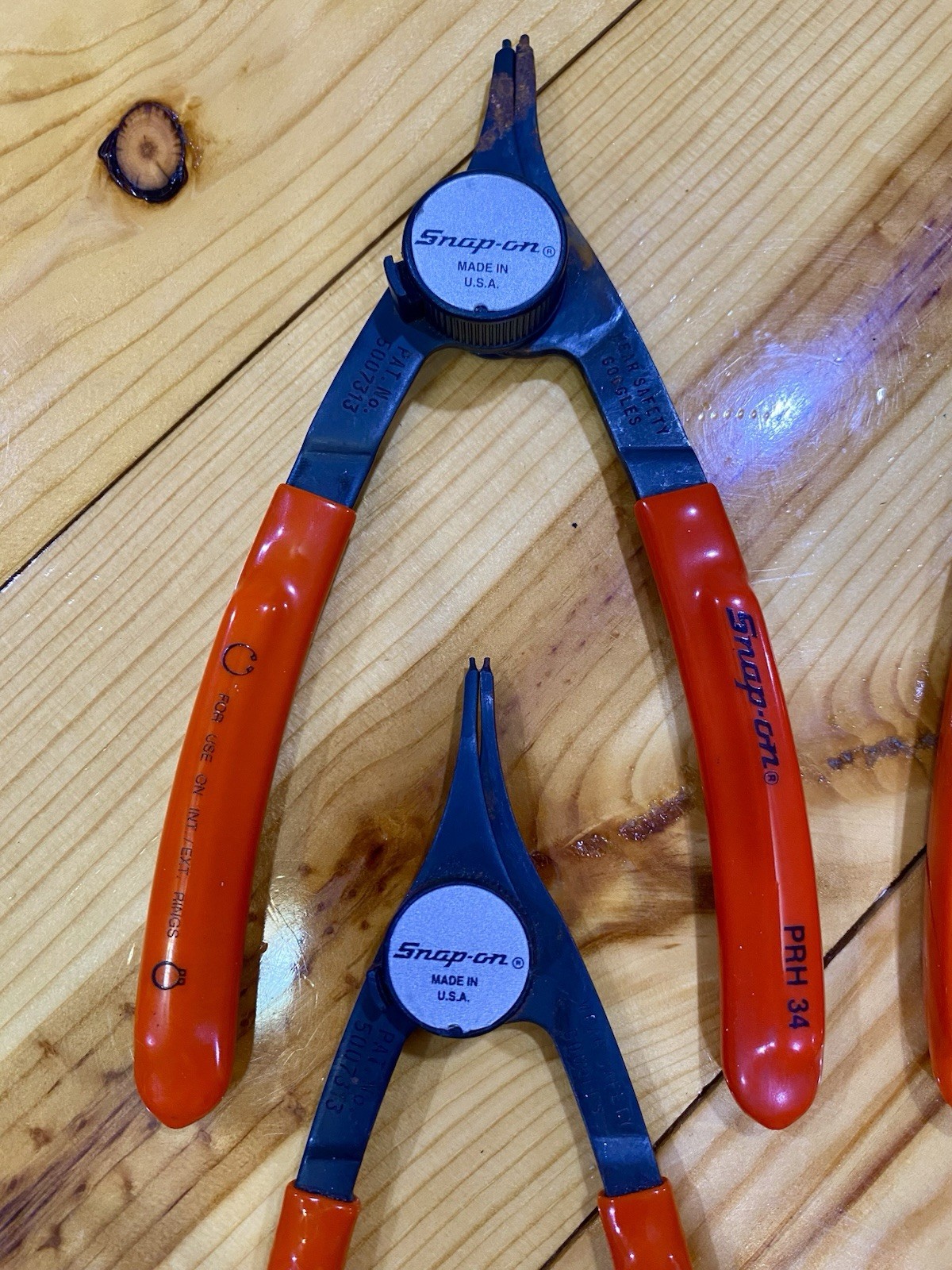 Snap-On 4pc convertible Snap ring pliers set PRH129, PRH349, PRH34 & PRH12