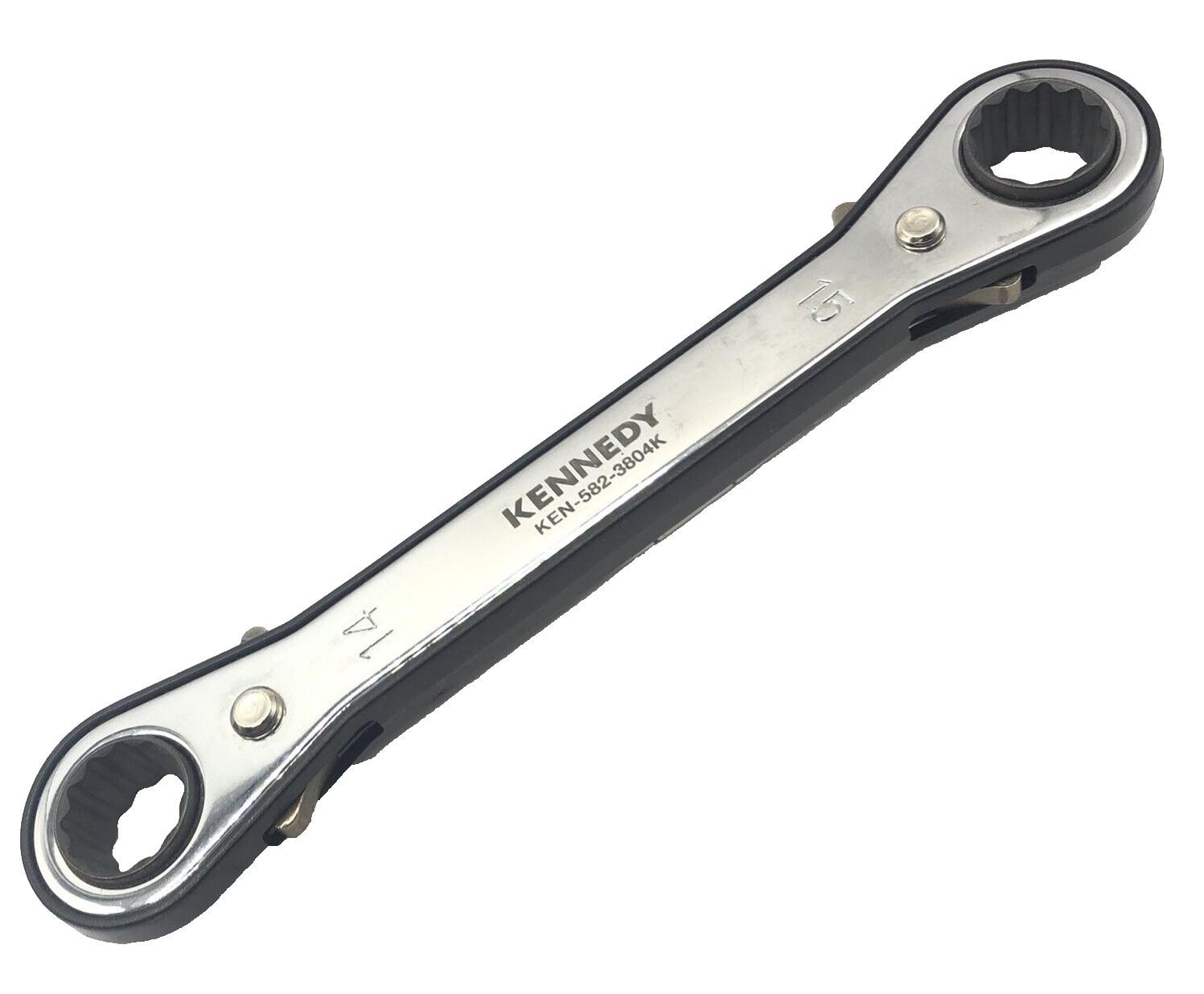 Kennedy Straight Ratchet Ring Spanner 14mm x 15mm.