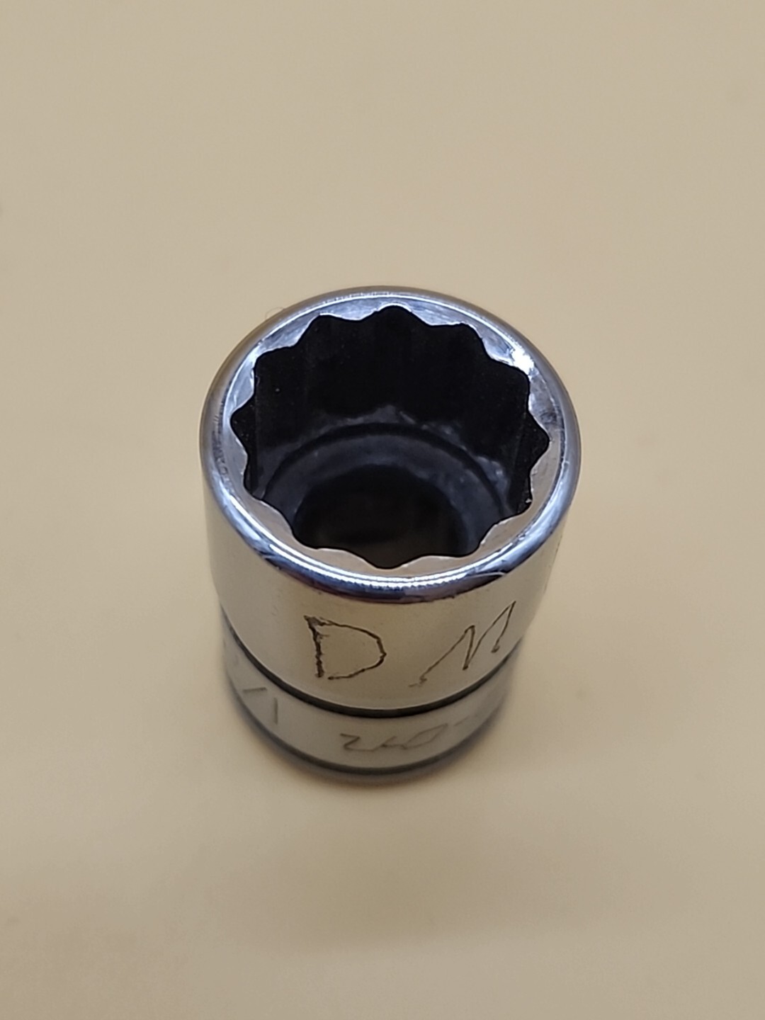 Snap-On Tools 3/8″ Drive 12pt 1/2″ SAE Shallow Chrome Socket F161 USA