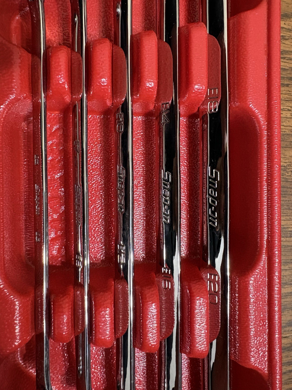 Snap-on 5 Pc TORX Long 10° Offset Box Wrench Set (E5-E20) New