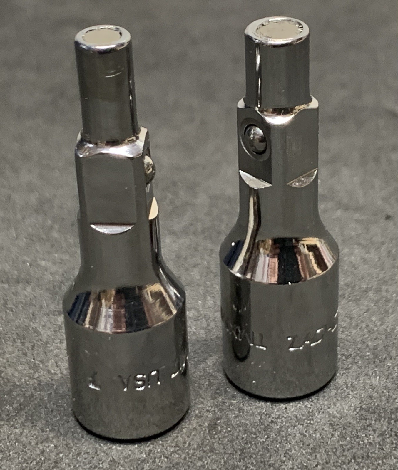 NICE! Snap-on Tools 1/4″ Dr. 2pc Magnetic Tip Adapter Extensions TMXM17 TMXM114