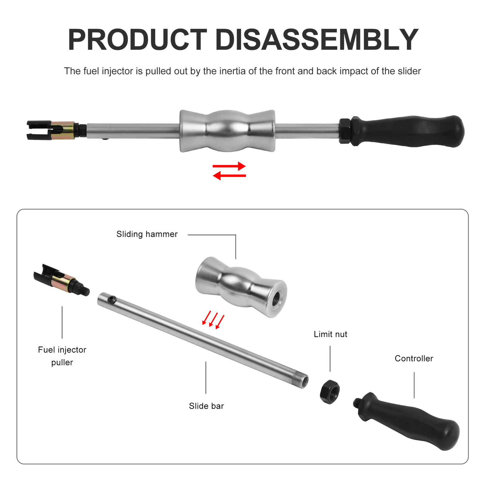 Petrol Injector Puller Tool Kit for FORD EcoBoost GDI Engines w/ Thread M10x1.5