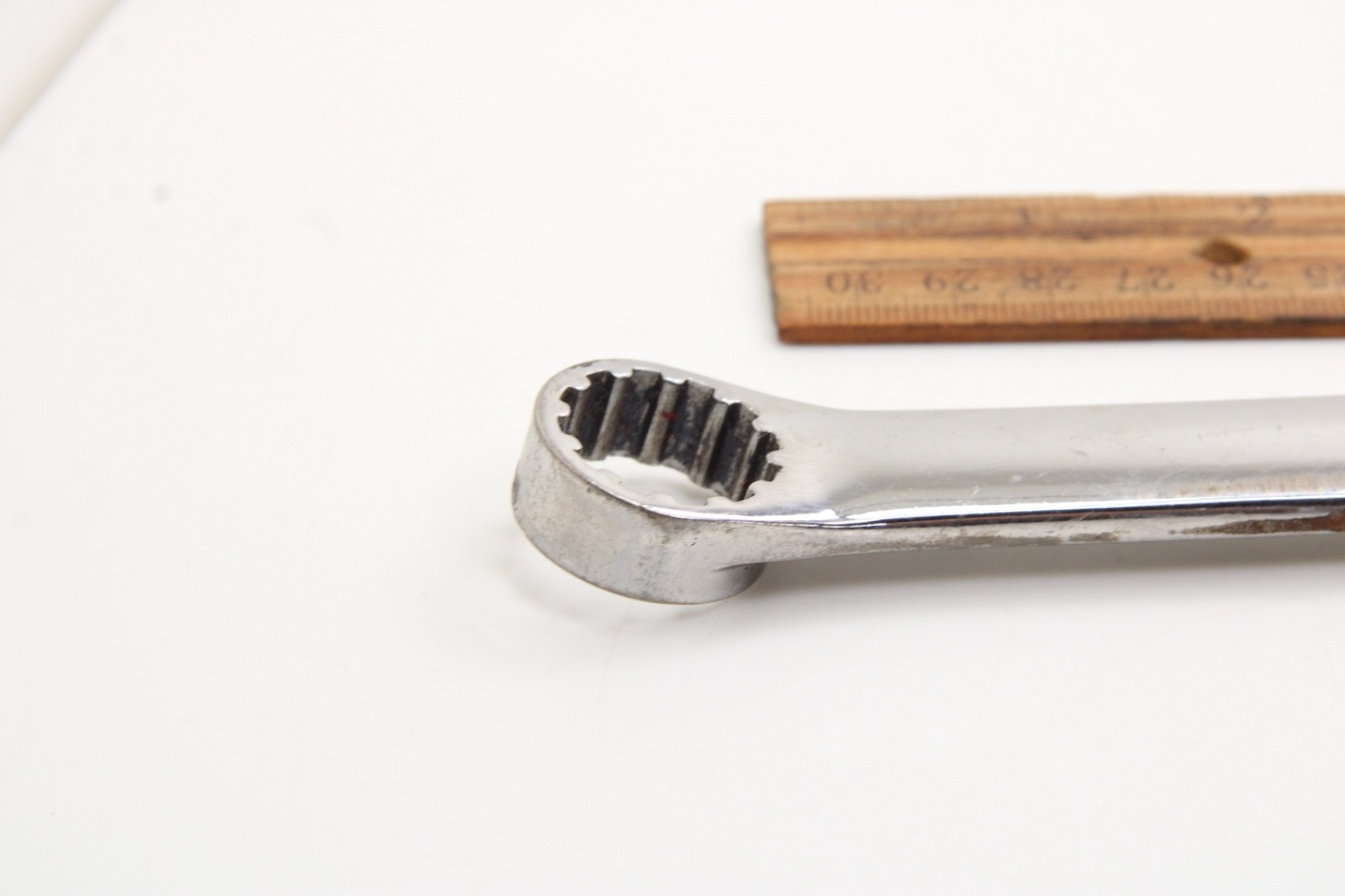 Snap-on XDES2224A 11/16″x 3/4″ SAE Spline Chrome Offset Box Wrench USA Modified