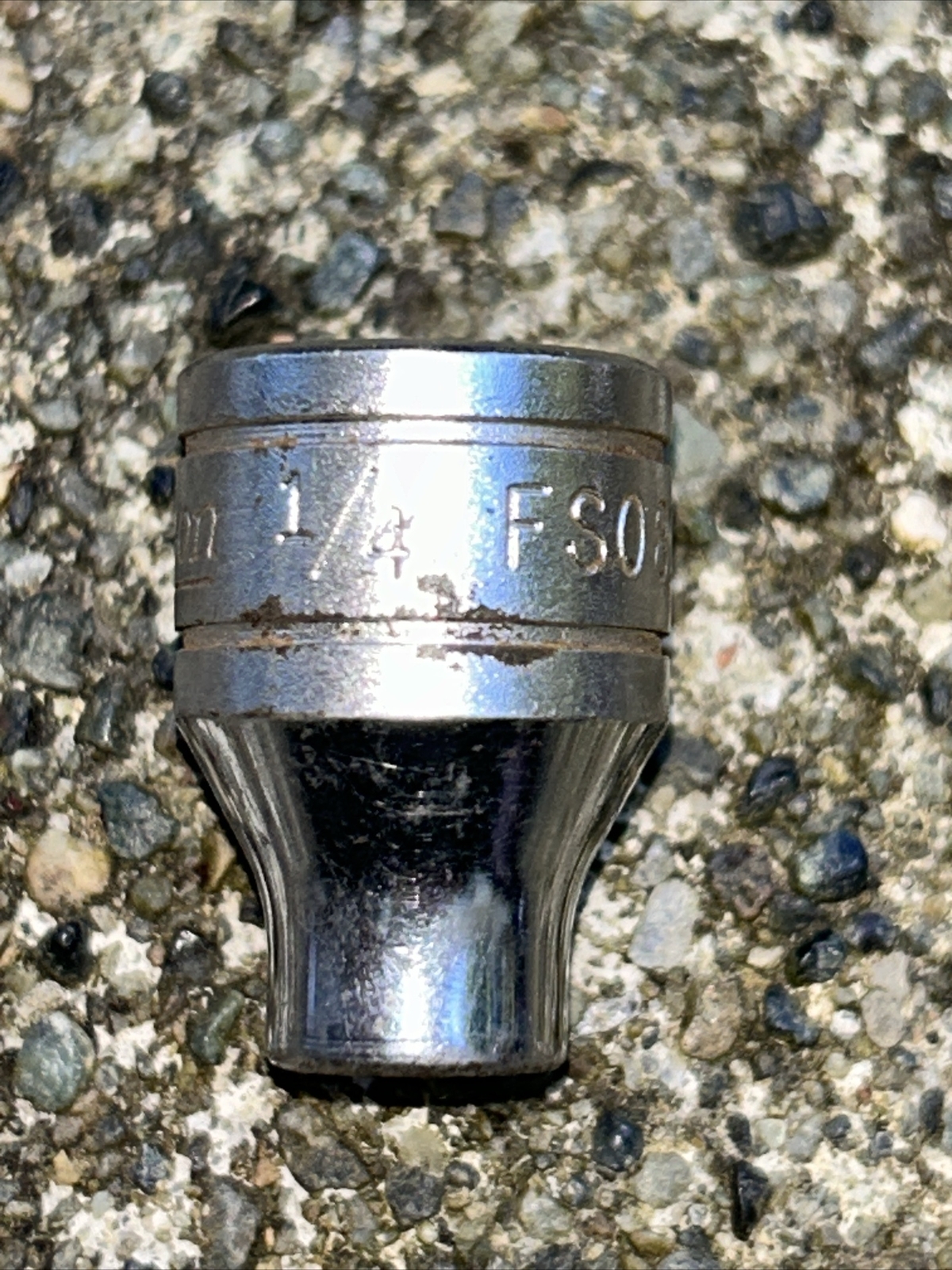 Snap On 3/8″ Drive 1/4” 6 Point Shallow Chrome Socket FS081