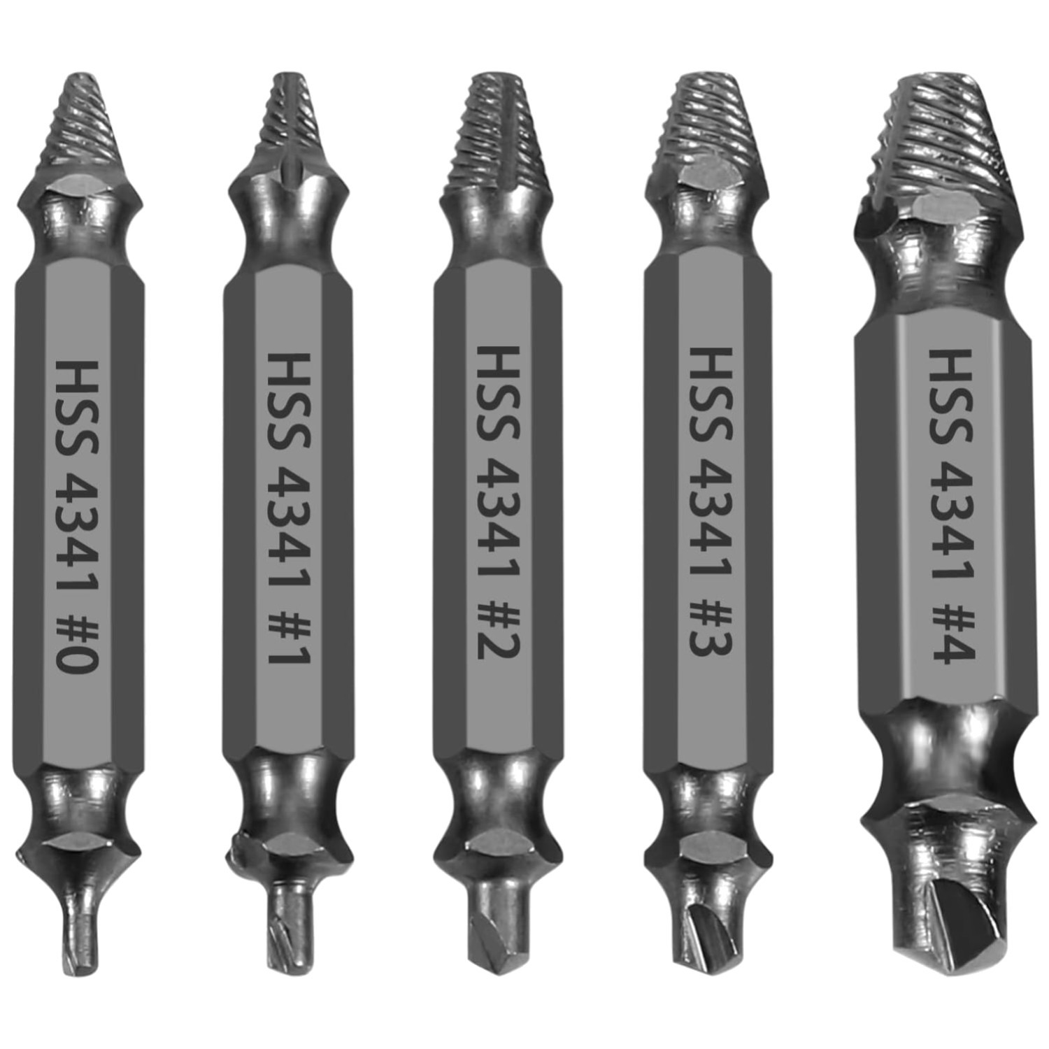 Screw Extraction Set, Grey Industrial Finish