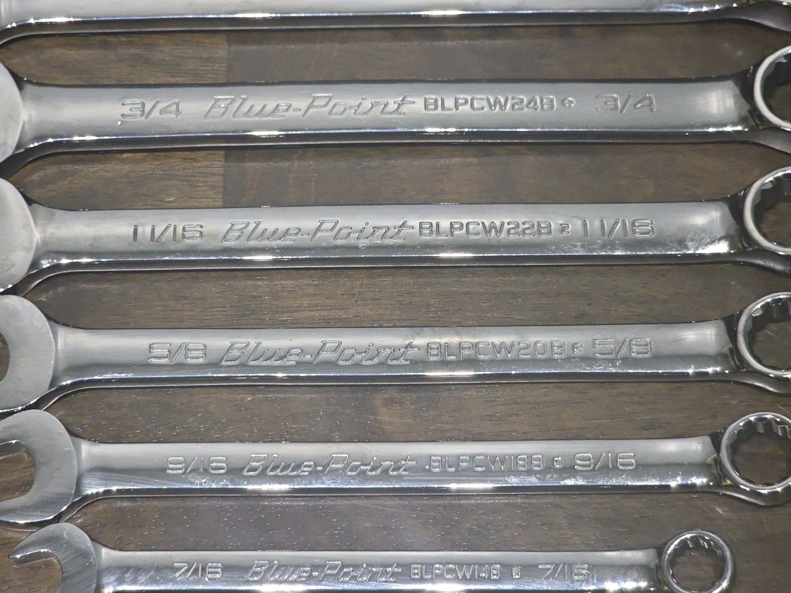 10 pc set-Blue Point USA By Snap On SAE Combination Wrench Set 3/8″-1″ – NO 1/2