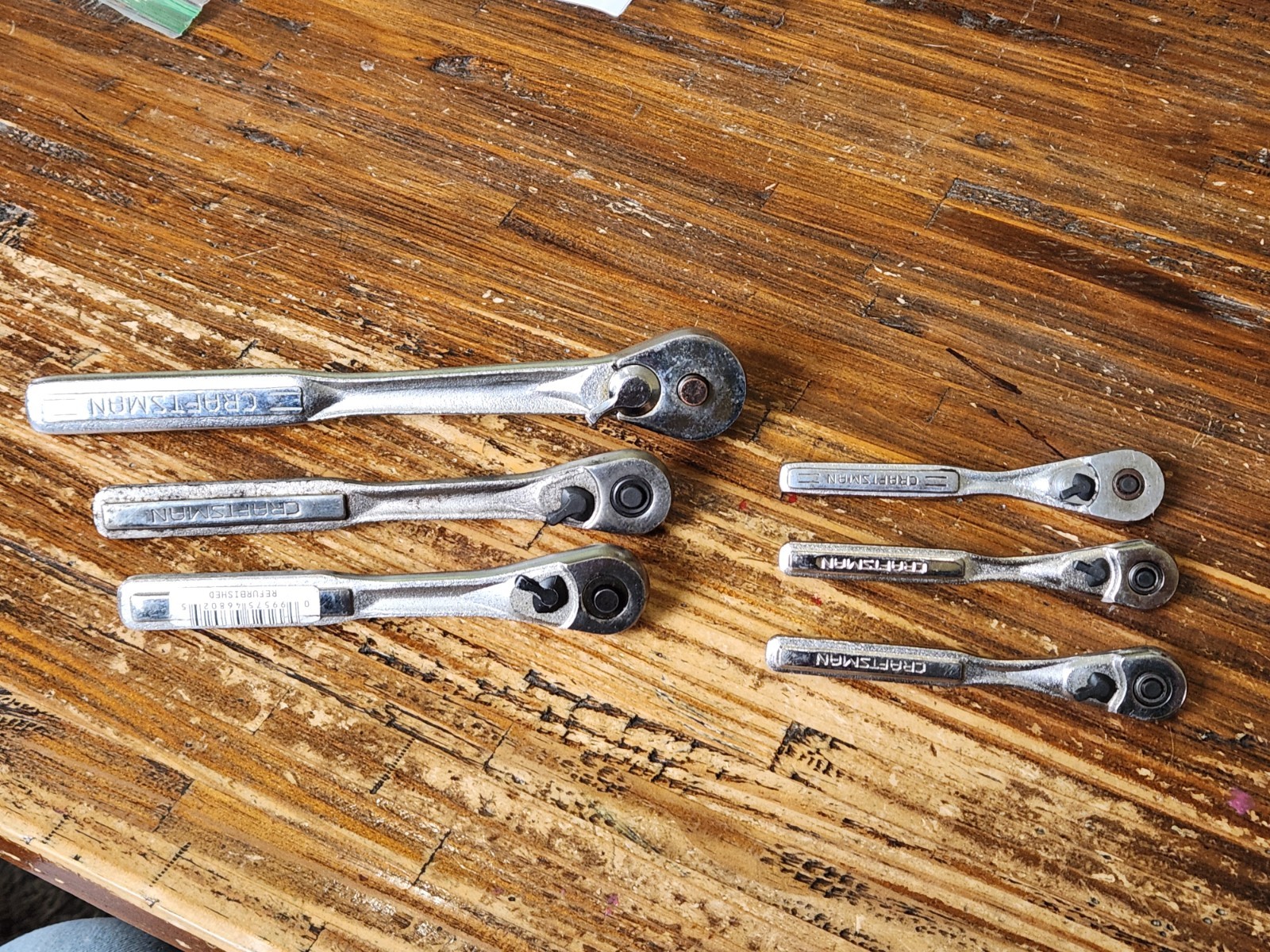 6x Craftsman 1/4″ 3/8″ & 1/2″ Drive Teardrop Quick Release Ratchets 44807 44985