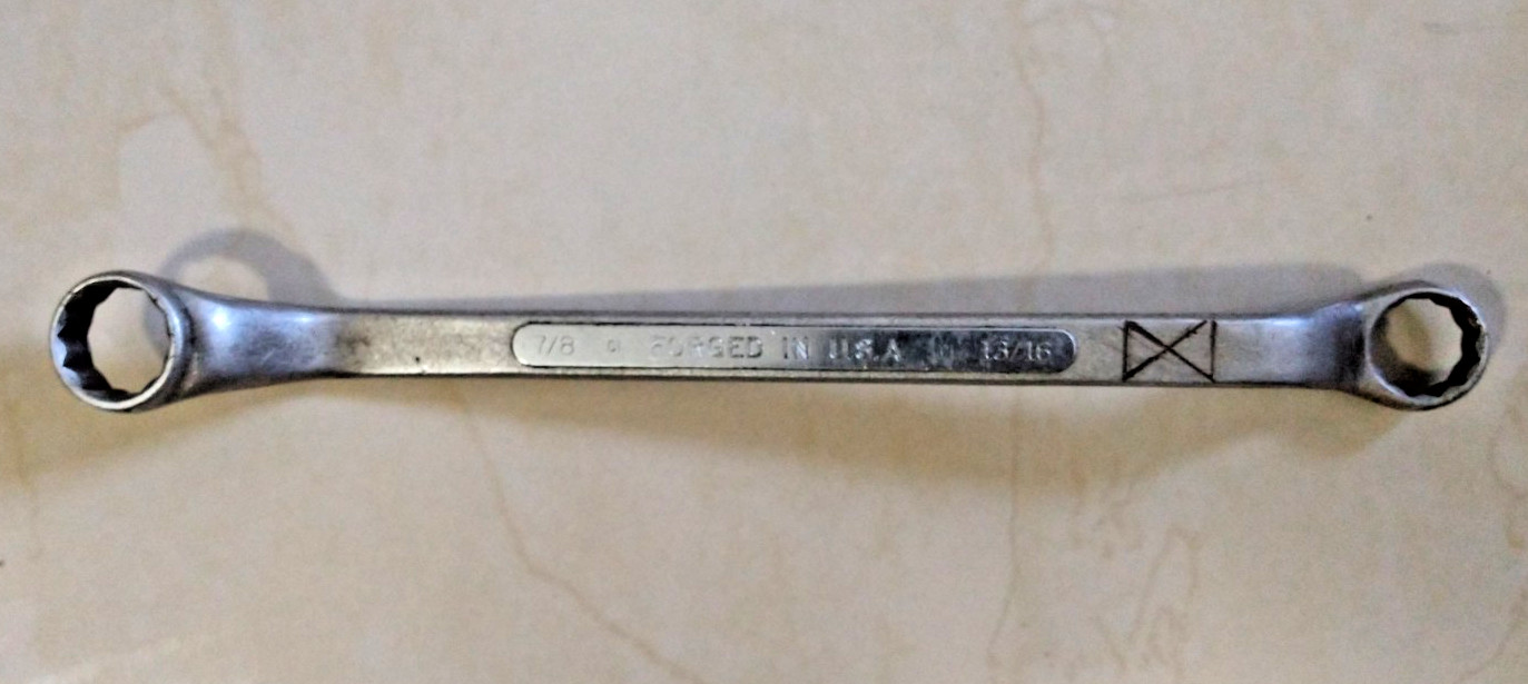 CRAFTSMAN TOOLS USA V, 13/16″ x 7/8″ DBL. BOX WRENCH, 12.5″ LONG, 12 POINT.