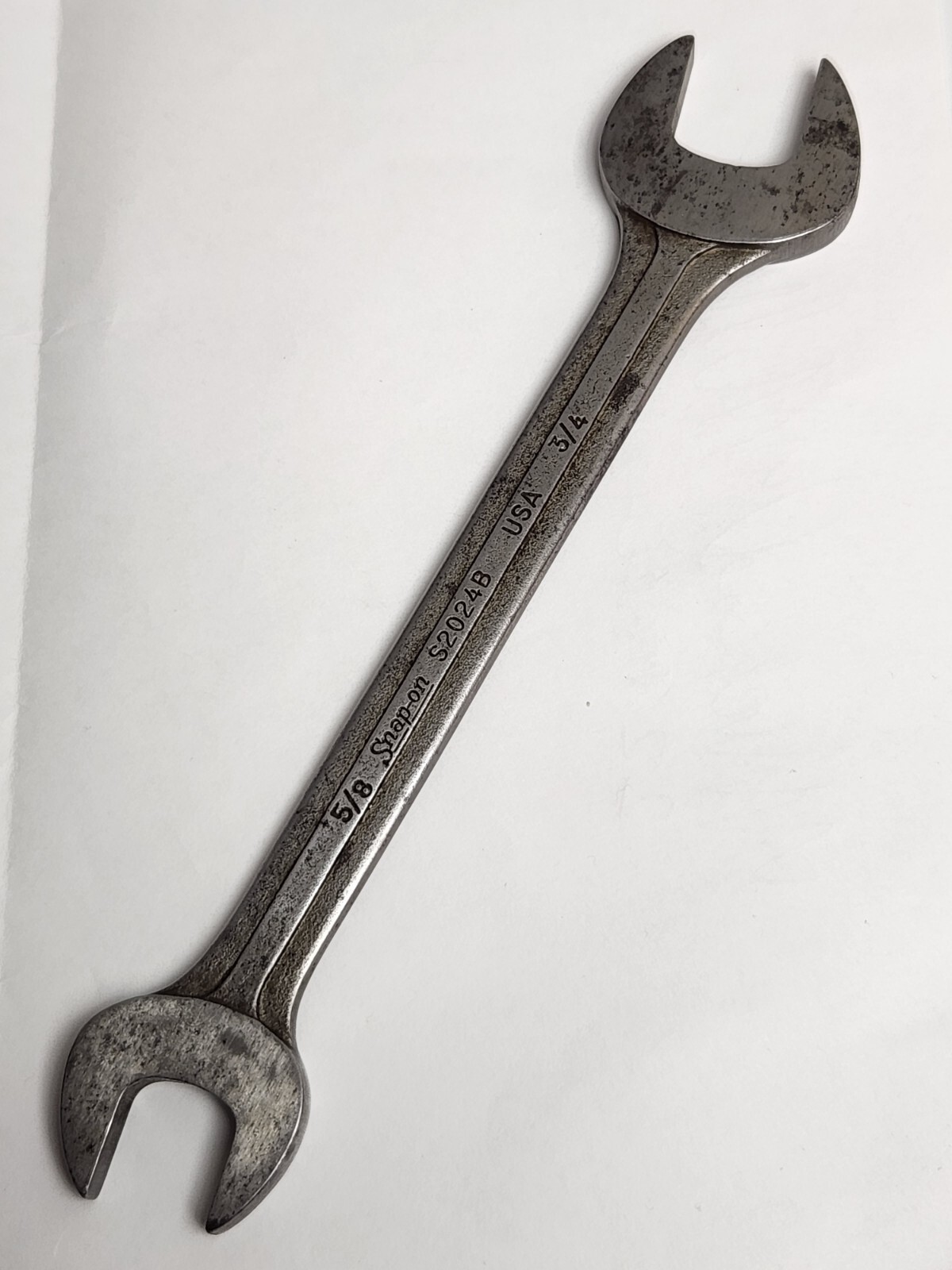 SNAP ON S2024B 5/8”X 3/4” Industrial Finish Open End Wrench
