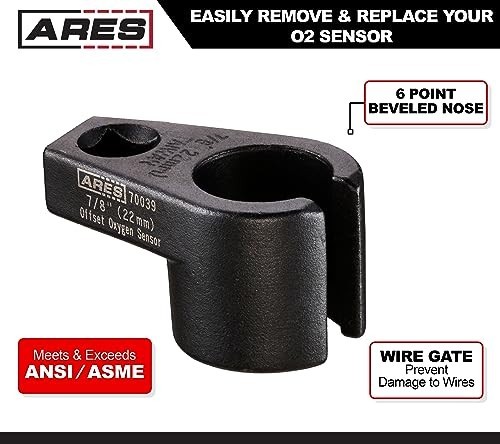 «7/8-Inch (22mm) Offset Oxygen Sensor Socket – 3/8-Inch Drive, Wire Gate Access»