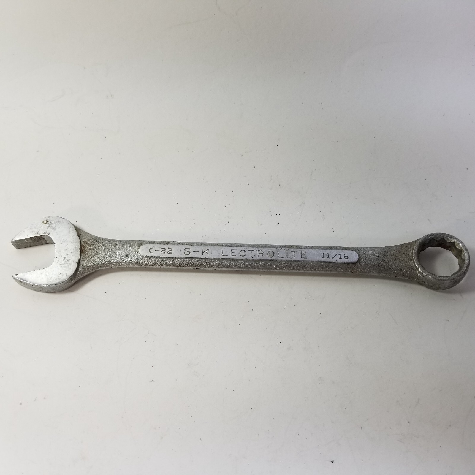 S-K SK Tools C-22 Combination Wrench 11/16» SAE 12 Point Forged USA Lectrolite