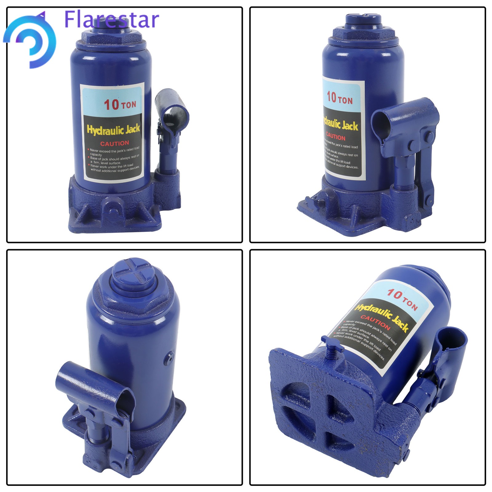 10 Ton (20,000 LBs) Welded Hydraulic Car Bottle Jack Blue for Auto Repair Lift