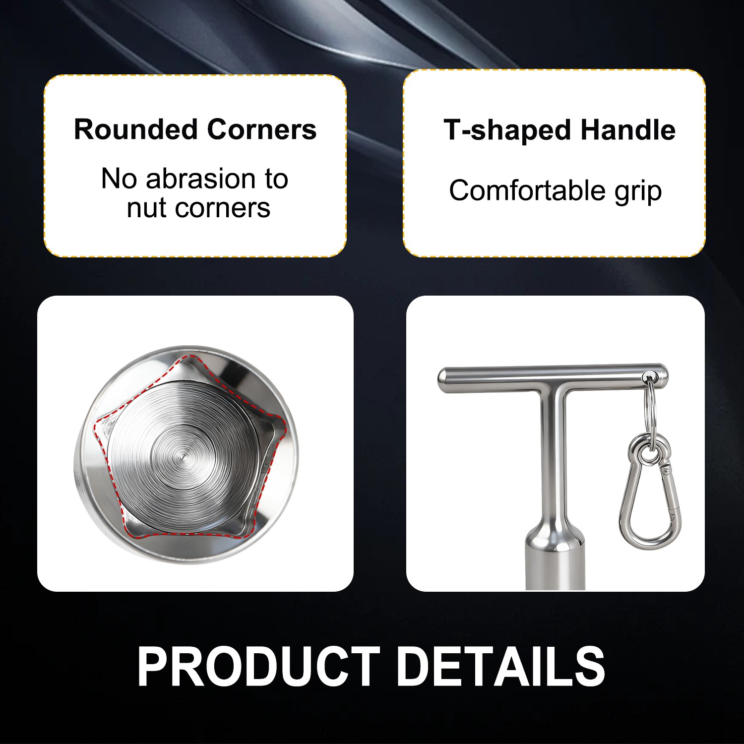 Stainless Steel Pentagonal Socket Wrench Tool for 1/2-13 Pentagon Head Bolt