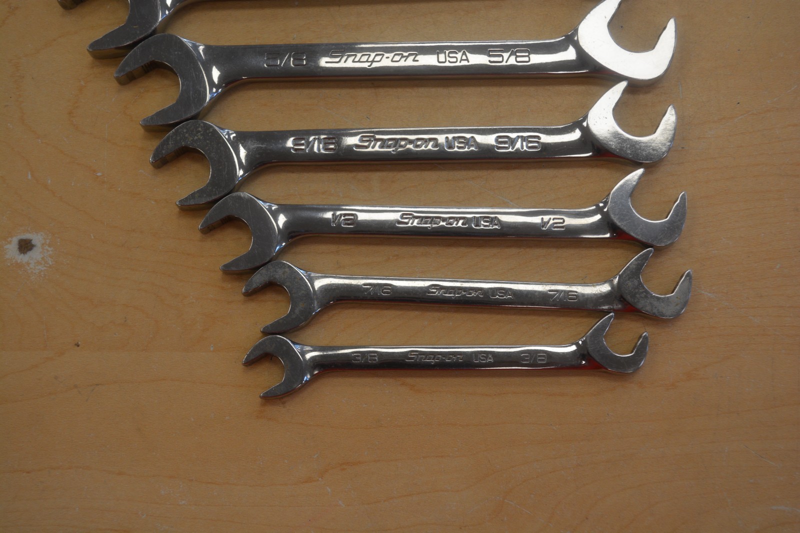 Snap On SVS807A 3/8»-15/16» 10pc Flank Drive Plus Wrench Set *Pre-owned*