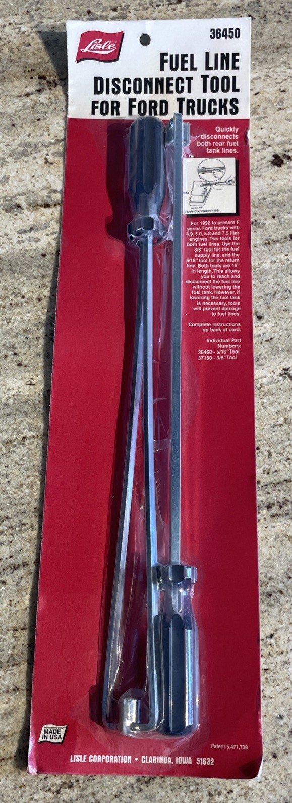 Lisle 15″ Long FUEL Line Disconnect Tool Set Screwdriver Ford Truck 3/8″ 5/16″