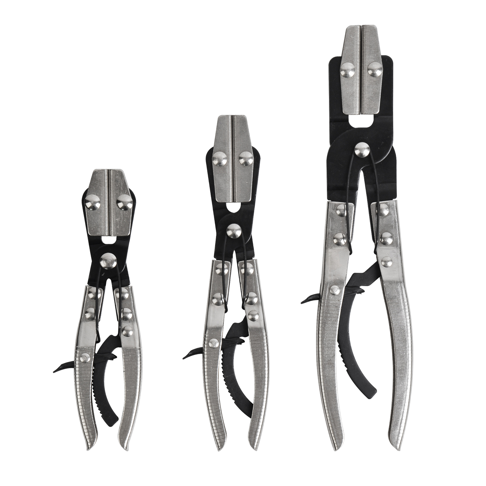 3pcs Ratcheting Hose Pinch Off Pliers Set, 8″ 10″ 12″ Car Hose Fuel Pinch Pliers