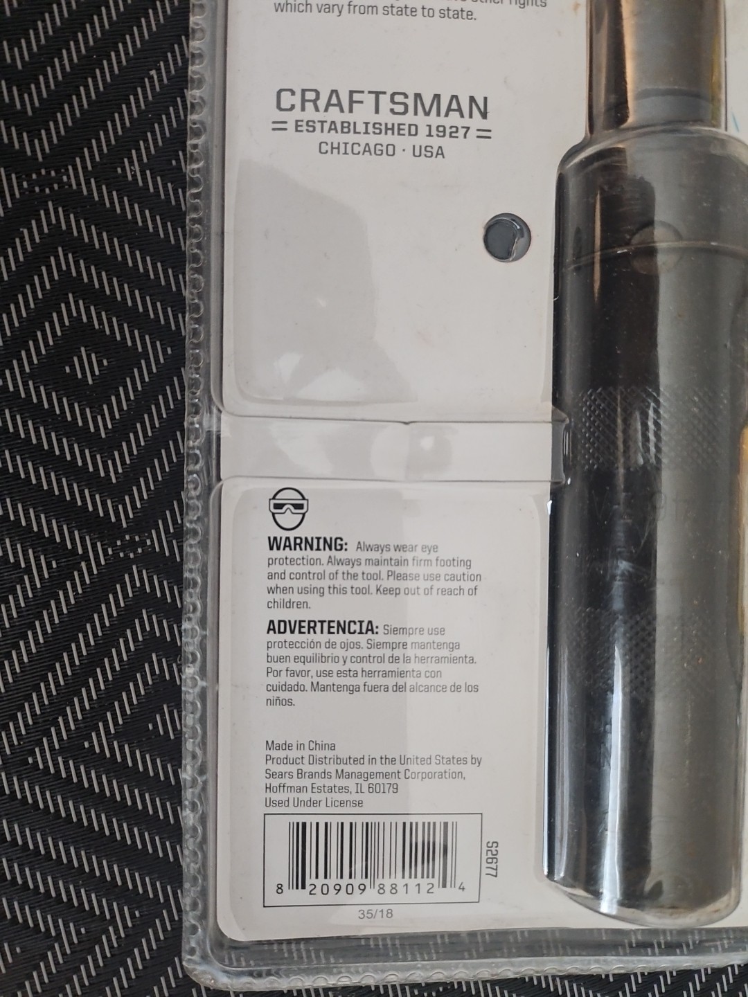 Craftsman Hand Impact Set 1/2″ Inch Drive, bits: #2, #3, #4 (+) & 8mm (9-04746)