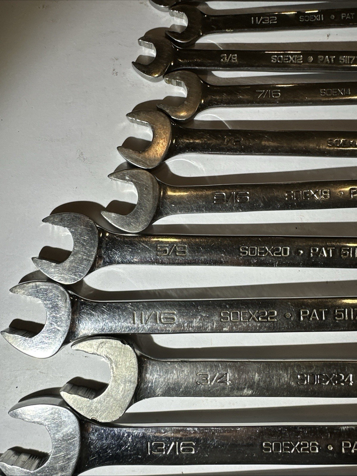 Snap On 14Pc 12-point SAE Frank Drive-plus combination wrench set (1/4-1”)