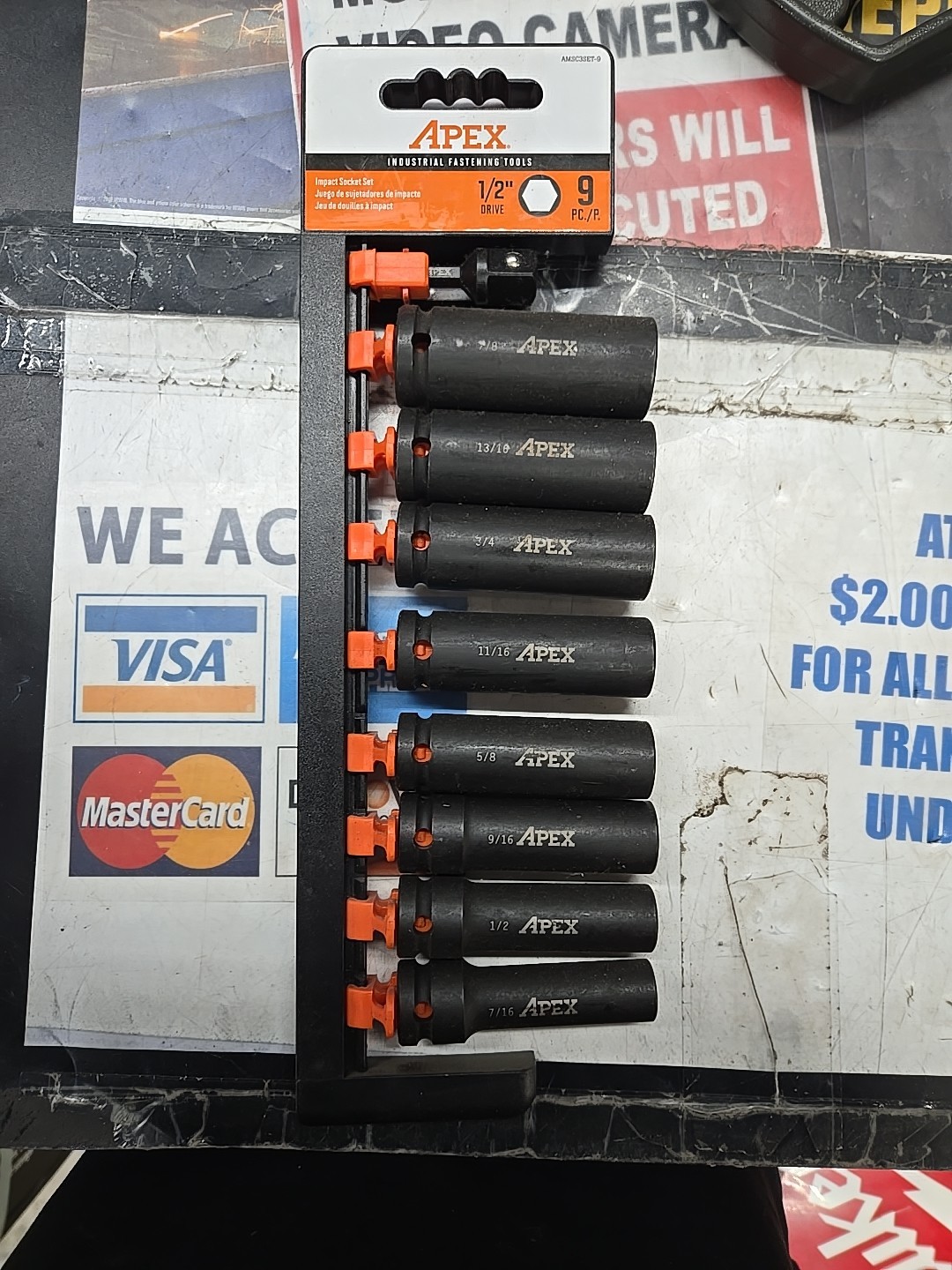 Apex 9pc 1/2″ Impact Socket Set-SAE AMSC3SET-9