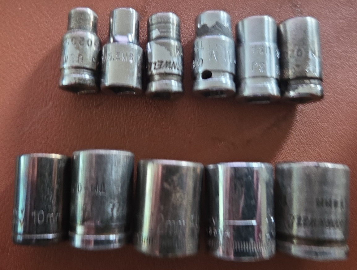 Mix Cornwell 1/4″ drive 11pc shallow METRIC 6 point socket set 5mm-14mm Read