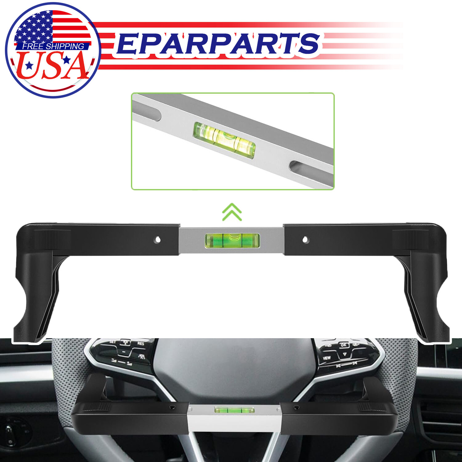 Steering Wheel Level Alignment Tool for Passenger Cars, Vans & Trucks 270-340mm