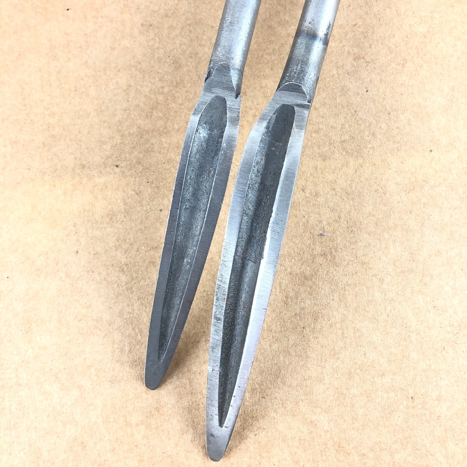 Rockwell Bearing Scrapers Polished Curved Blade ( Pair ) USA 58-62 & No. 77