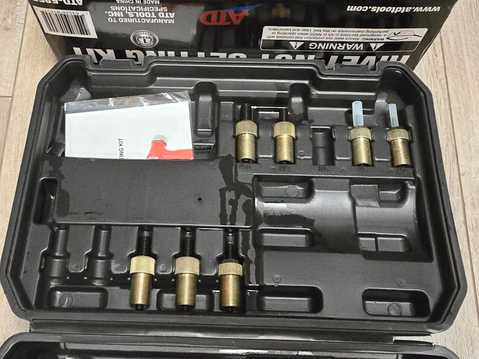 ATD Tools Air Hydraulic Rivet Nut Air Gun Kit Nut-Sert up to 3/8″ #5855