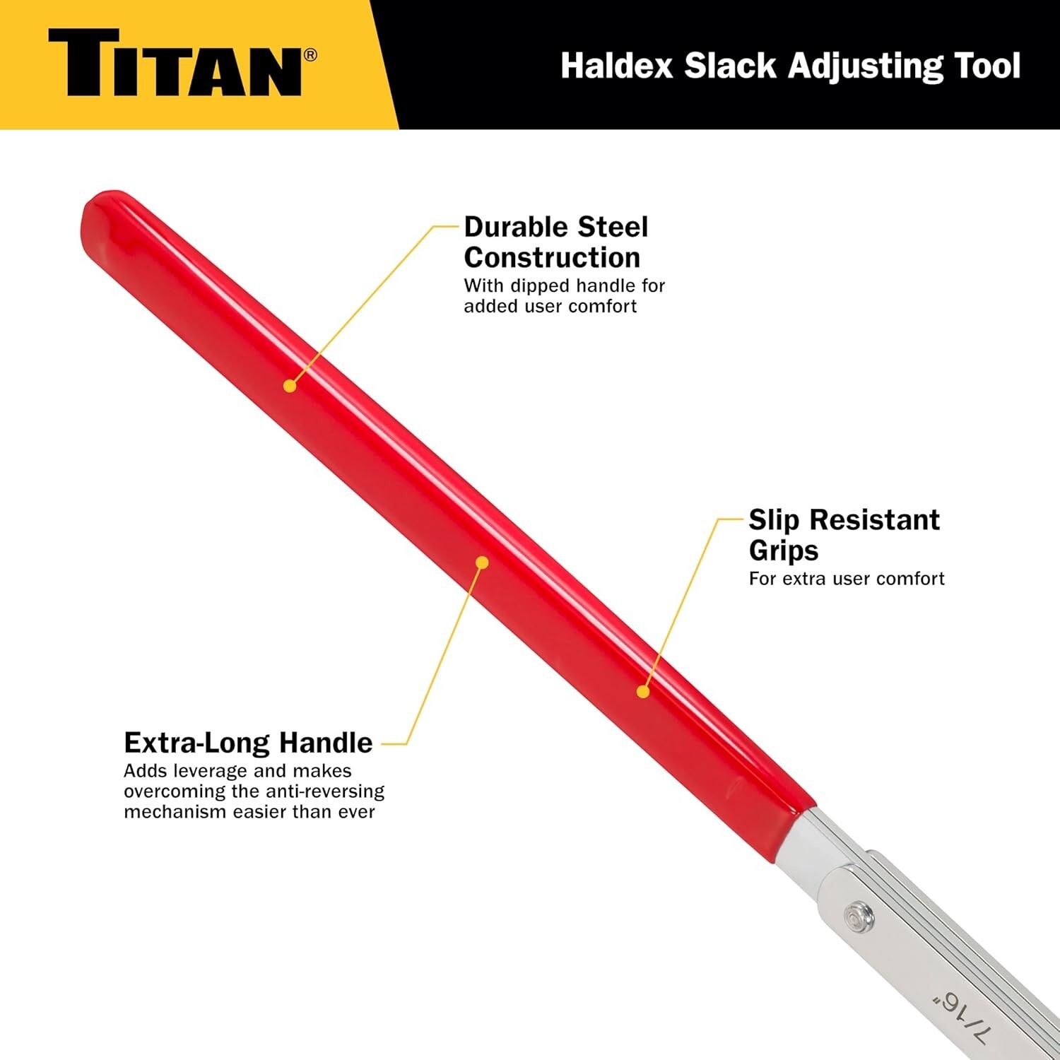 Titan 85511 Heavy Duty Truck 7/16″ XL Haldex Air Brake Slack Adjuster Wrench