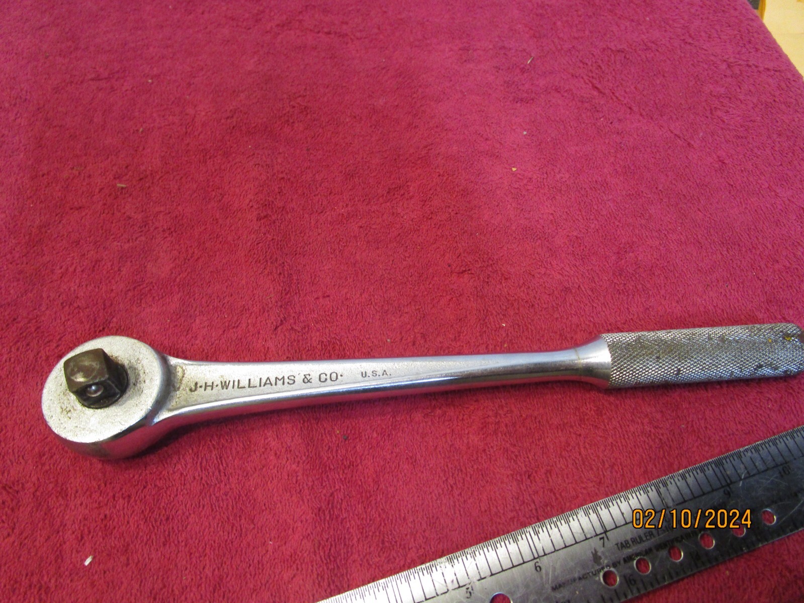 Vintage J.H. Williams 1/2″ Drive S-52 SuperRatchet Fine Tooth Ratchet Wrench USA