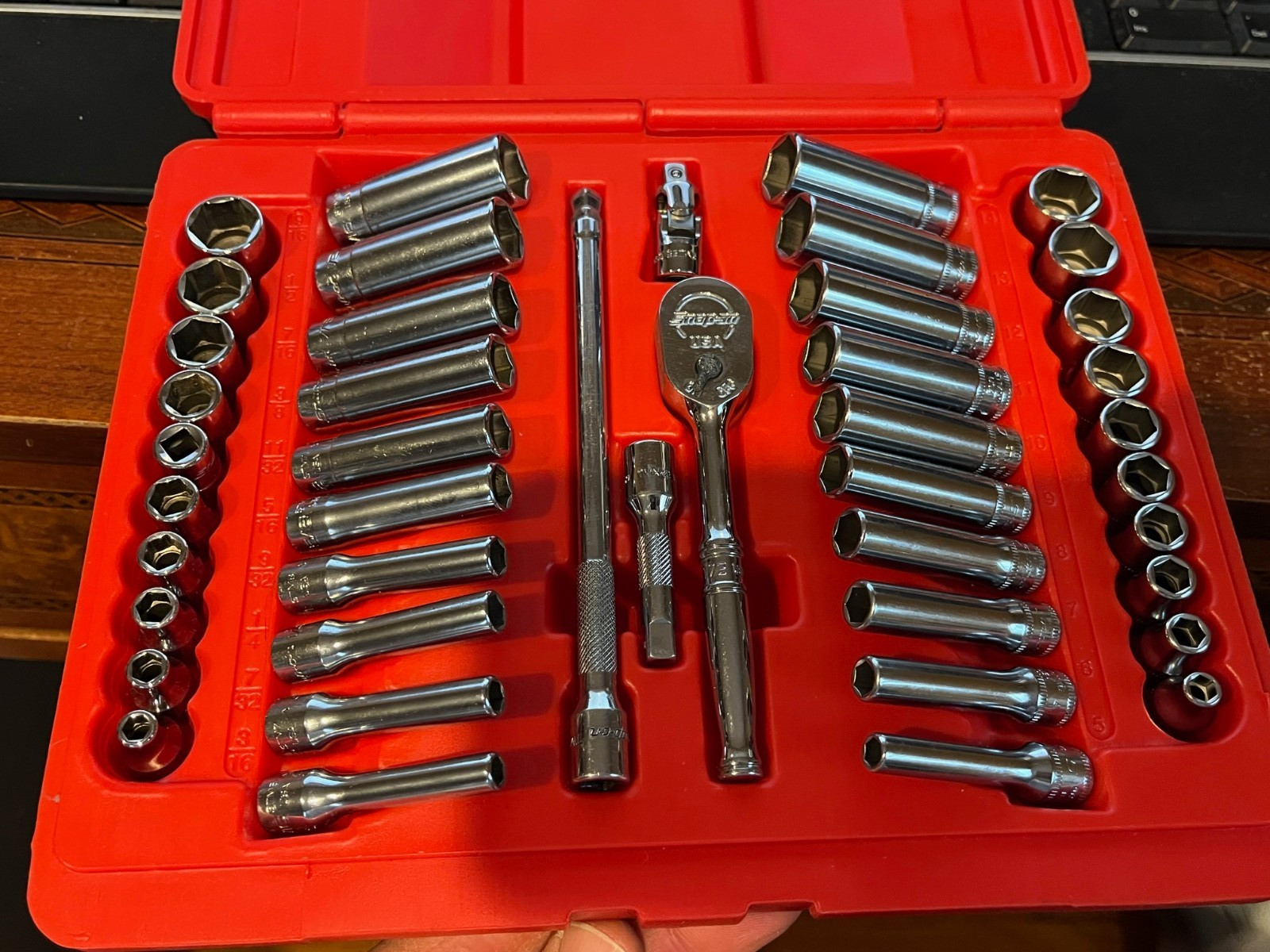Snap-on 144TMPB 44 PC 1/4” Drive 6 pt General Service Set In PB99 Case NICE!