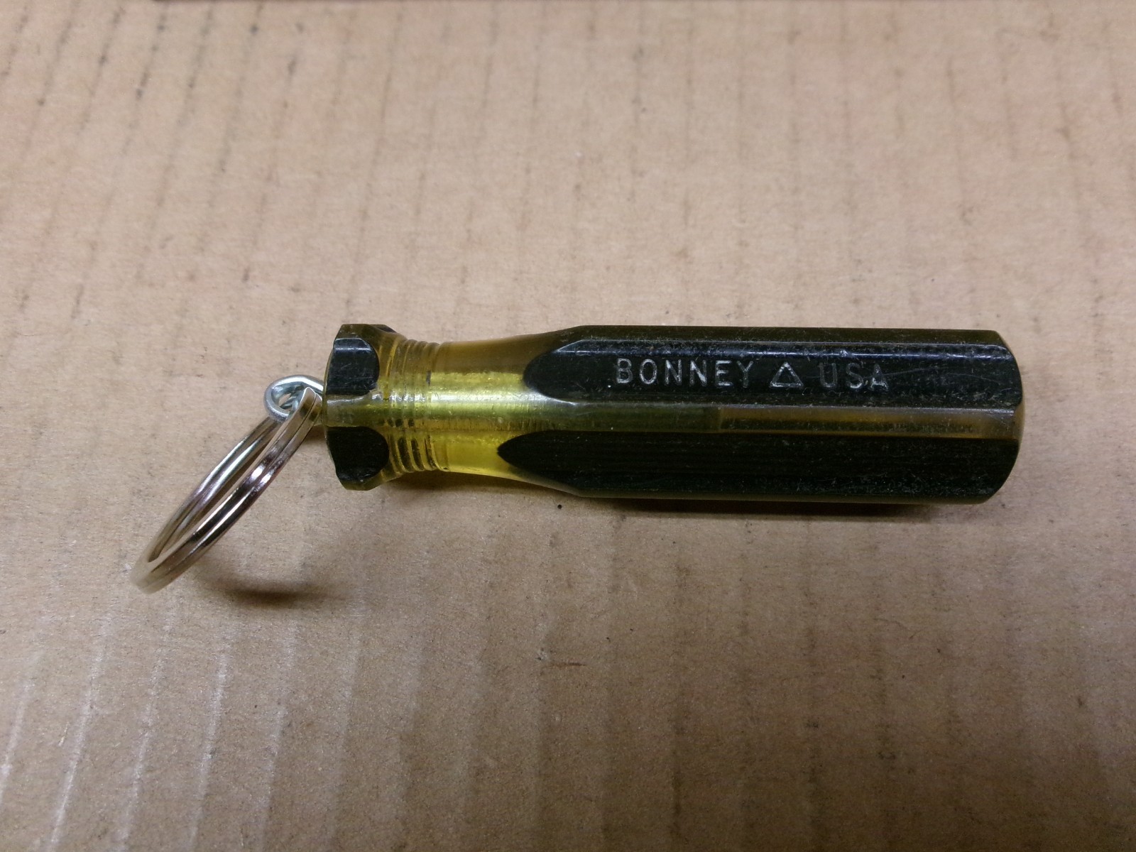 Bonney USA Black / Yellow Screwdriver Handle Key Chain ( Custom /Homemade)
