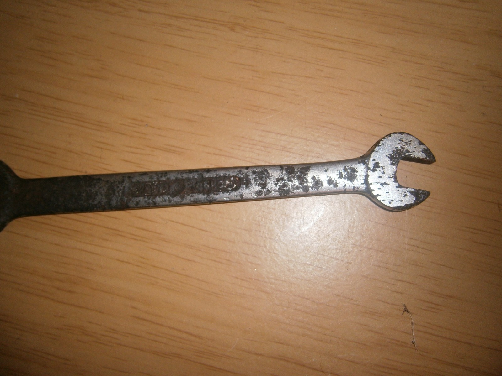 Vintage silver tone spanner. 3/16BS 1/8W (E6a)