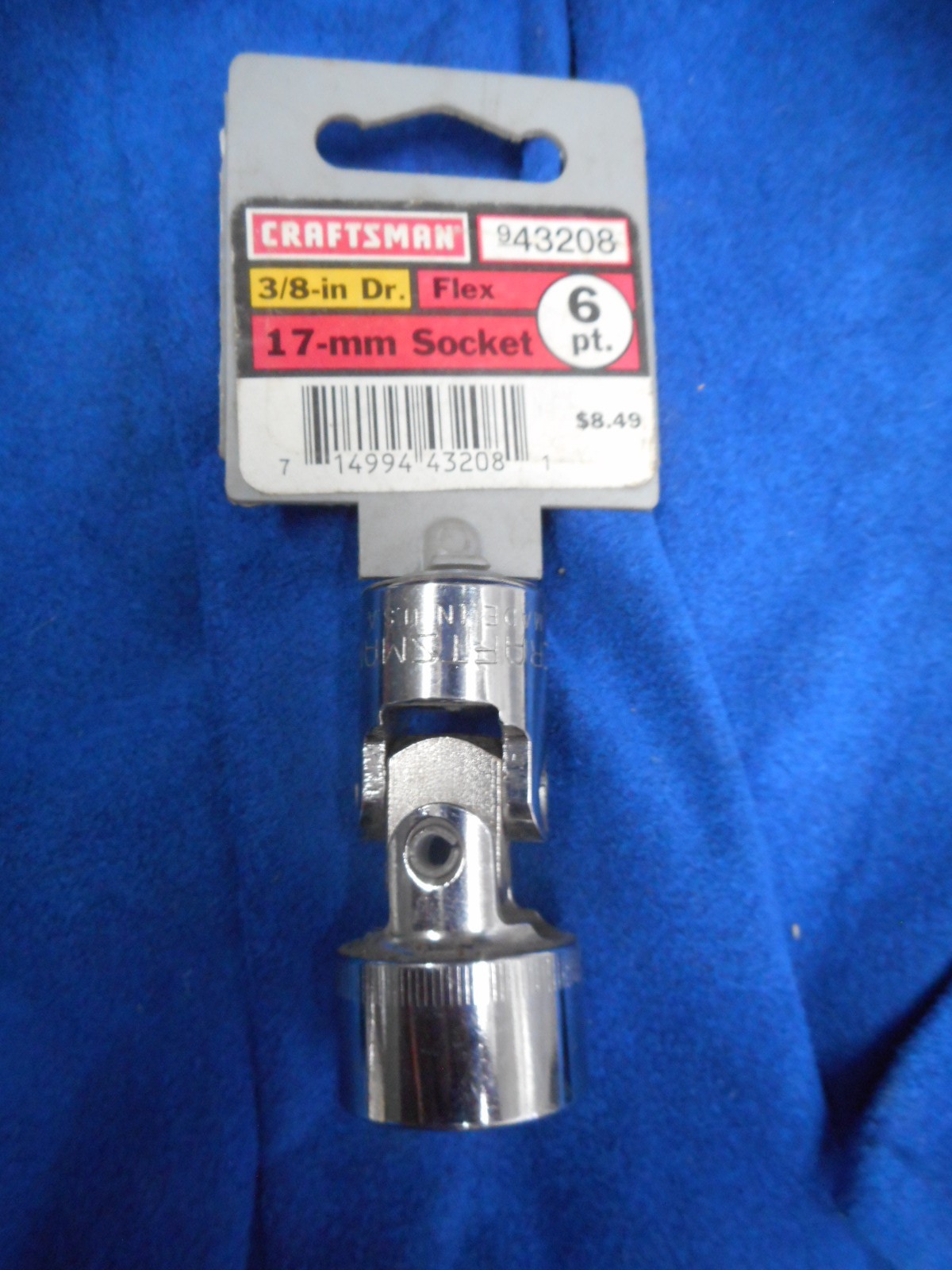 Craftsman 43208 3/8″ drive 17MM Metric Swivel Flex 6pt hex Socket, Made in USA