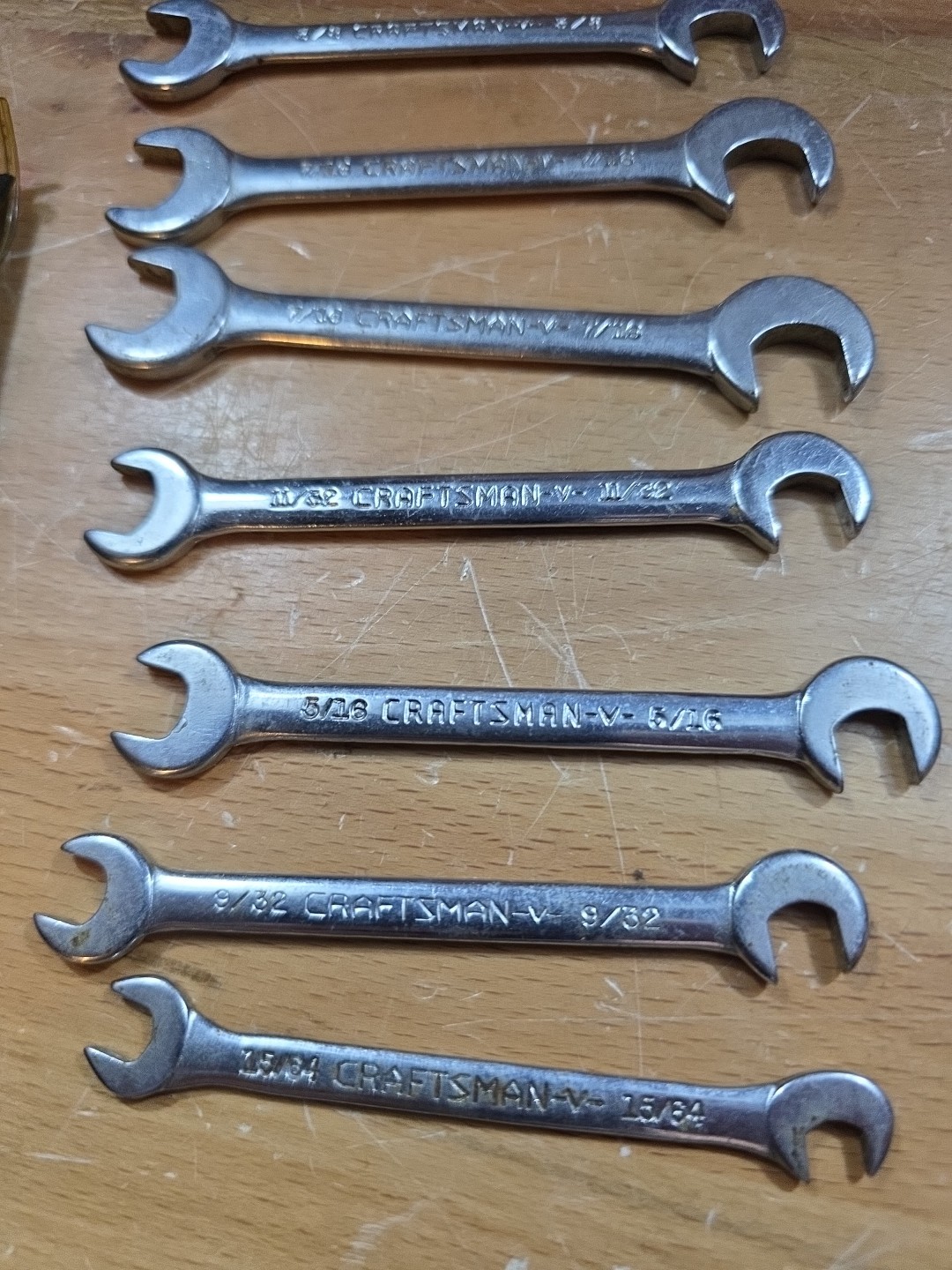 Sears Craftsman Tools USA 8 Piece Open-End 4 Way Offset Ignition Wrench Set 4306
