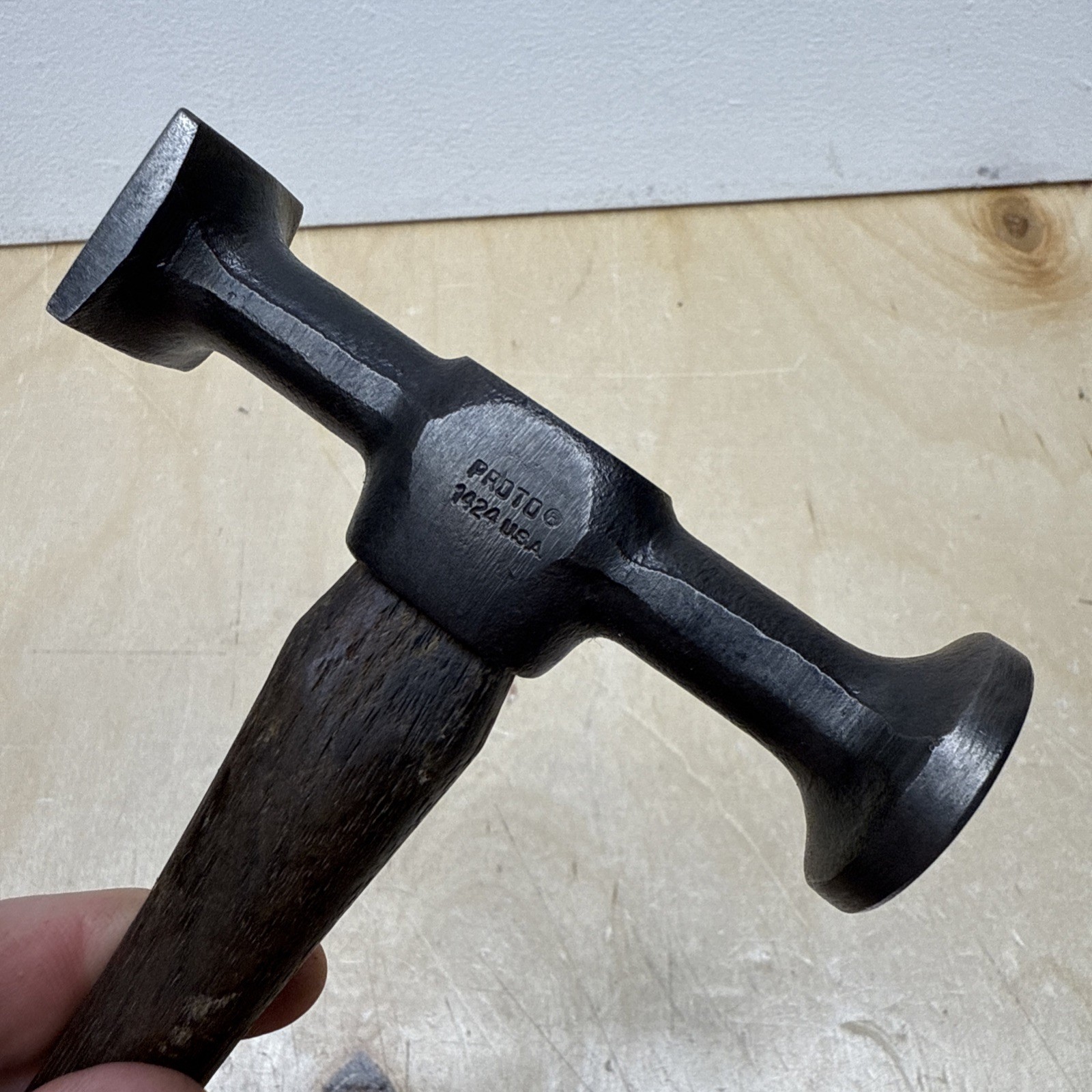 Vintage Proto USA General Purpose 2-Headed Square & Round Auto Body Hammer 1424